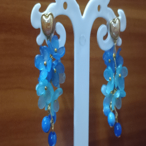 Bunch of Blue Lilac Earrings