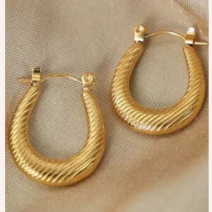 Ridge Hoop Earrings